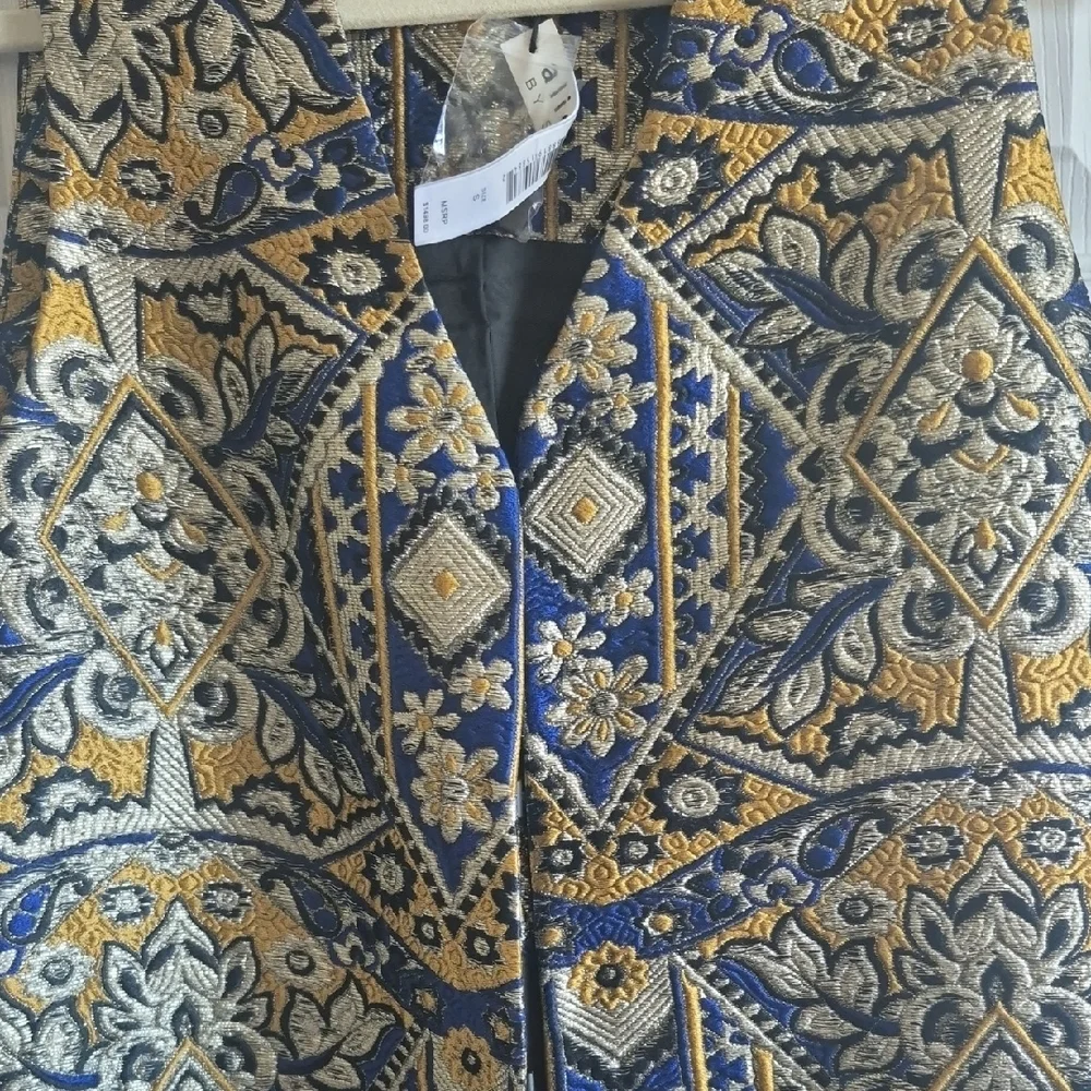 Alice + Olivia Blue and Gold Maxi Dress With Tags!! - Picture 4 of 7